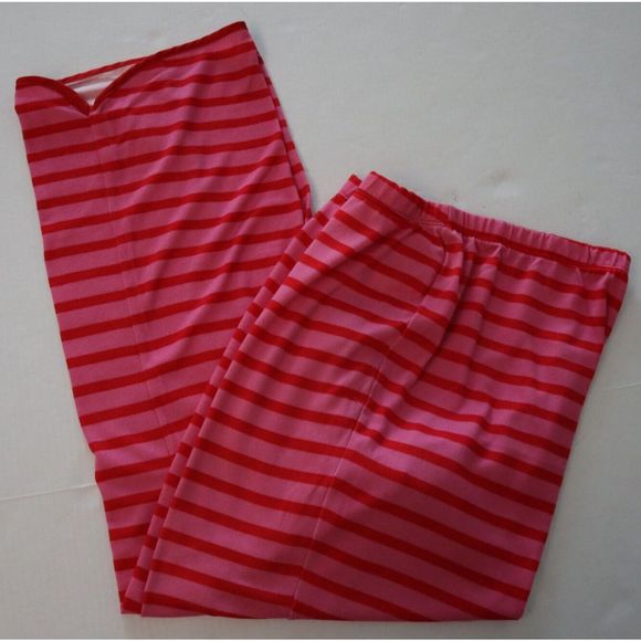 Kate Spade KS02271F Women's Sz XL Pink/Red Striped 3-Piece Pajama Set $149 - Picture 15 of 15